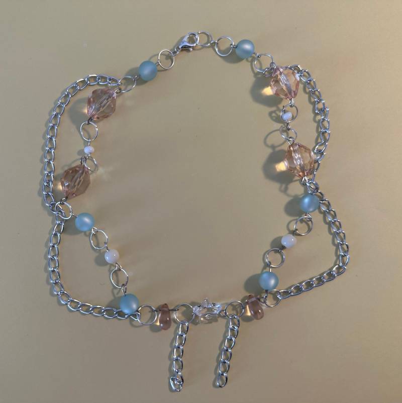 Trans Flag Inspired Necklace von POWPOWjewellery