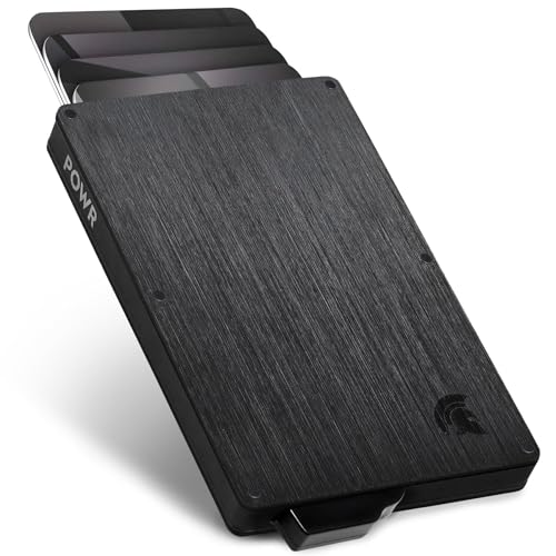POWR Kartenhalter Brieftasche. RFID-Kartenhalter für Männer. Minimalistische Brieftasche Kreditkartenhalter für Männer. Metall Slim Wallet Kreditkartenhalter von POWR
