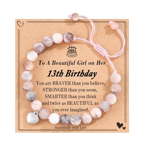 POWWA Geschenk 13 Jahre Mädchen, Geschenk Mädchen 13 Jahre Teenager Armband Teenager Mädchen 13 Jahre Geschenk Geburtstag für Tochter Enkelin Nichte Schwester Freundin Girl Birthday Gift Ideas von POWWA