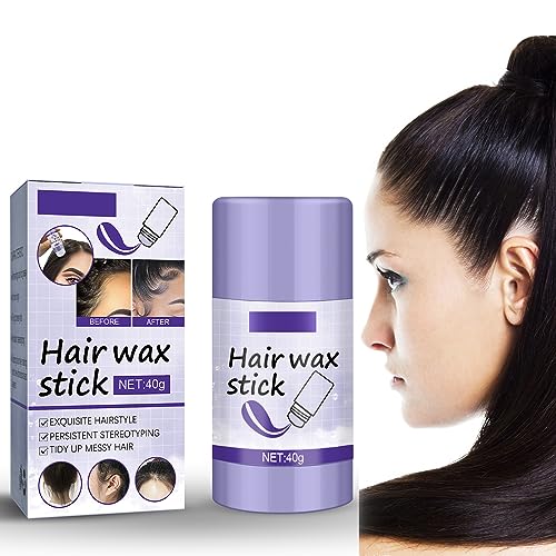 Hair Haarwachsstift Langanhaltendes Styling-Wachsstifthaar Haarfinishstift Kantenkontrolle Anti-Frizz Nicht fettender Haarpomadestift – Einfaches Auswaschen, geeignet für Männer und Frauen von POWWA