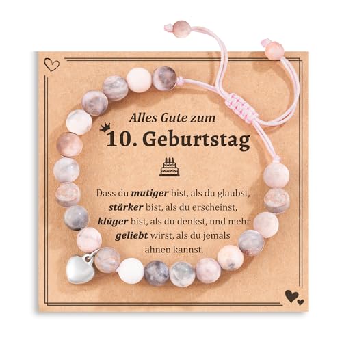 POWWA Geschenk Mädchen 10 Jahre, Mädchen Geschenke Armband 10 Jahre Jährige Geschenkideen Kinder Teenager Schulkind von POWWA