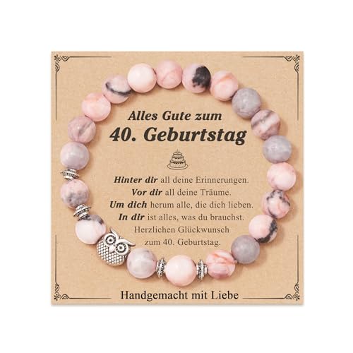 POWWA 40 40. Geburtstag Frauen, Geburtstagsgeschenk Eule Eulen Armband Geschenk für 40 40. Jahre Geburtstag Frau Frauen Damen POWWA 40 40. Geburtstag Frauen, Geburtstagsgeschenk Eule Eulen Armband Geschenk für 40 40. Jahre Geburtstag Frau Frauen Damen von POWWA