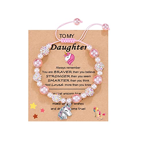 POWWA Mutter Tochter Geschenk, Armband Mädchen Geschenk für Tochter Geschenk teenager Mädchen 6 7 8 9 10 11 12 13 14 15 16 Jahre Daughter Gift From Mom von POWWA