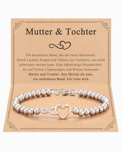 POWWA Mutter Tochter Geschenk, Mama Mutter Geschenk Geburtstagsgeschenk Mutter Tochter Armband Beste Muttertag Muttertagsgeschenk Valentinstaggeschenk POWWA Mutter Tochter Geschenk, Mama Mutter Geschenk Geburtstagsgeschenk Mutter Tochter Armband Beste Muttertag Muttertagsgeschenk Valentinstaggeschenk von POWWA