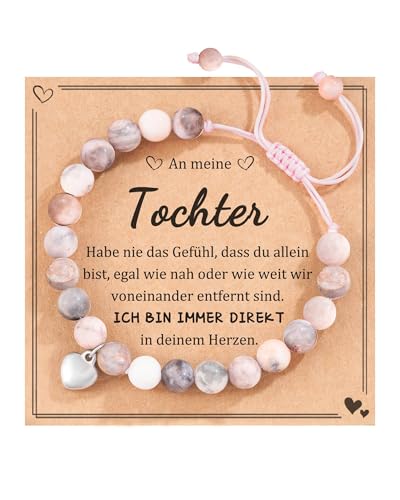 POWWA Tochter Geschenke von Mama, Tochter Geschenke Mädchen 12 9 10 8 Teenager 11 18 14 13 15 Jahre Weihnachtsgeschenke Armband von POWWA