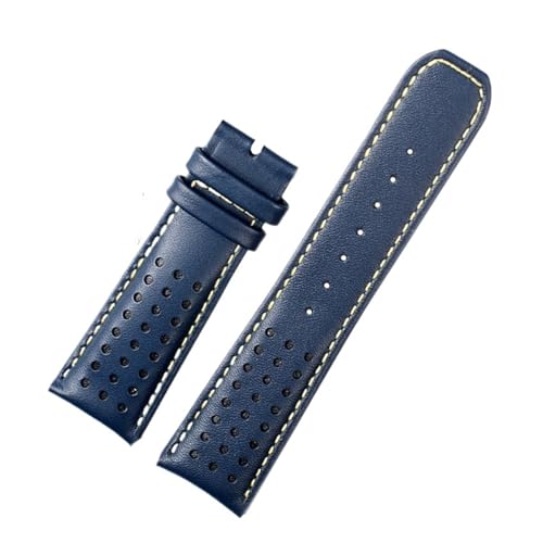 POYNMRE 22 mm 23 mm Rindslederarmband, kompatibel mit CITIZEN Blue Angel Generation Herrenuhr AT8020-54L AT8020-03L Serie Armband(Blue YL-no buckle,22mm) von POYNMRE