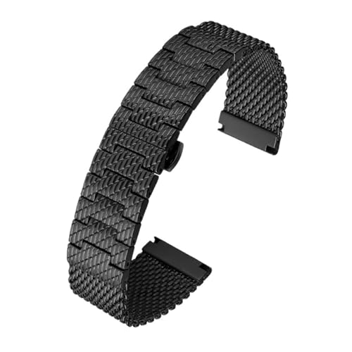 POYNMRE 23 mm Keramik-Edelstahlarmband, kompatibel mit Casio PROTREK-Serie PRW-30 PRW-50 PRW-60 PRW-70YT, wasserdichtes Sportuhrenarmband(D Black) von POYNMRE
