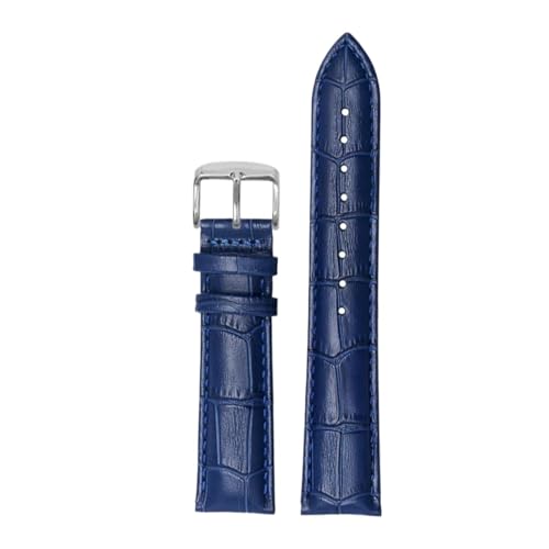 POYNMRE Atmungsaktives Armband kompatibel mit Casio Ocean Heart EFB-670 EFB-530 EFV-600 EFR-552 Lederarmband Blau Schwarz 18 mm 20 mm 21 mm 22 mm(01 royal blue-A,22mm) von POYNMRE