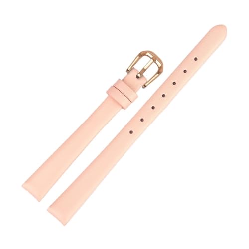 POYNMRE For jede Mode Lederarmband Damen Mini Slim kleine Größe Band 6mm 8mm 10 12 14 16mm schwarz braun rot weiß blau Gurt(A pink golden,16mm) von POYNMRE