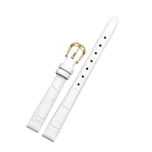POYNMRE For jede Mode Lederarmband Damen Mini Slim kleine Größe Band 6mm 8mm 10 12 14 16mm schwarz braun rot weiß blau Gurt(B white golden,14mm) von POYNMRE