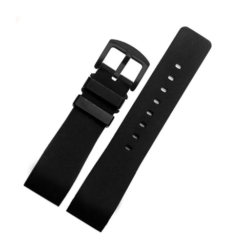 POYNMRE Gummi-Uhrenarmband, kompatibel mit Cartier Santos 100, Herren und Damen, 23 mm, 20, Blau, Schwarz, Braun(Black-black,20mm) von POYNMRE