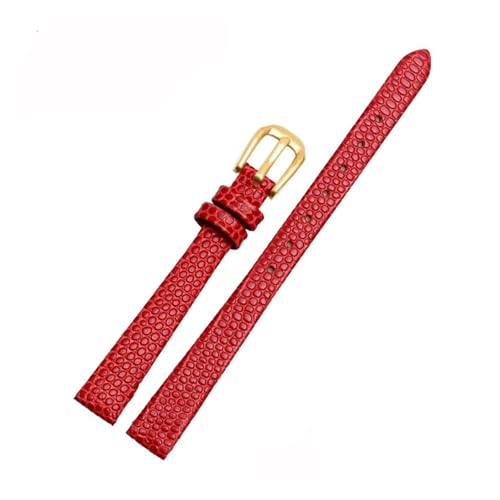 POYNMRE Kleines Rindslederarmband, kompatibel mit AJIDOU Time Stamp Fossil Poly Time-Armband, Damen-Uhrenkette, Armband 8 mm, 10 mm, 12 mm, 14 mm(Red-gold,10mm) von POYNMRE