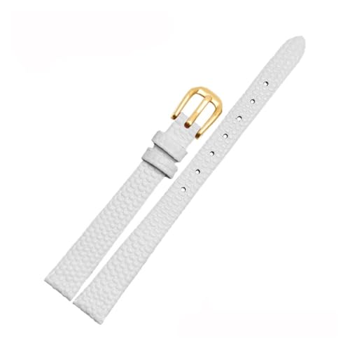 POYNMRE Kleines Rindslederarmband, kompatibel mit AJIDOU Time Stamp Fossil Poly Time-Armband, Damen-Uhrenkette, Armband 8 mm, 10 mm, 12 mm, 14 mm(White-gold,6mm) von POYNMRE