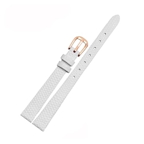 POYNMRE Kleines Rindslederarmband, kompatibel mit AJIDOU Time Stamp Fossil Poly Time-Armband, Damen-Uhrenkette, Armband 8 mm, 10 mm, 12 mm, 14 mm(White-rose gold,8mm) von POYNMRE