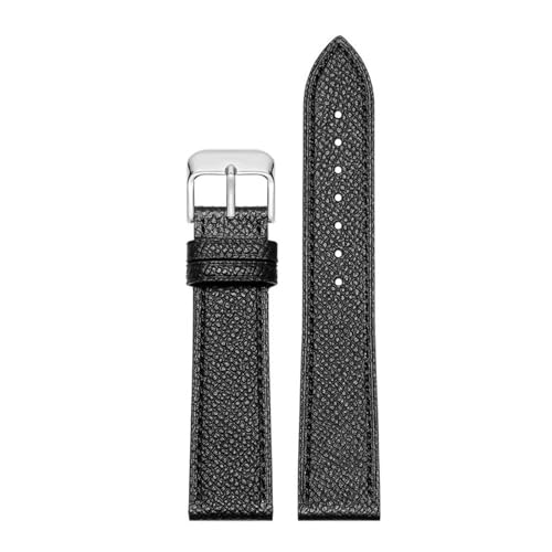 POYNMRE Kompatibel mit Cartier-Uhren. Band London SOLO MUST Caleb, kleine quadratische Uhr, Herren-/Damen-Rindslederarmband, Kette 14 mm, 16 mm, 18 mm, 20 mm(Black-silver,20mm-width) von POYNMRE