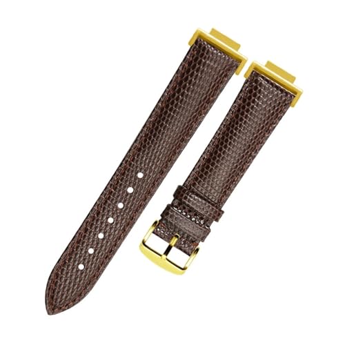 POYNMRE Kompatibel mit Casio G-SHOCK Square Watch DW5600 GW-M5610 GA-2100 Modifiziertes Echtlederarmband 16 mm Schwarz Braun(Style C brown-gold) von POYNMRE