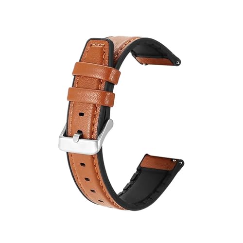 POYNMRE Kompatibel mit Casio MDV106-1A MDV-107 MTP-VD01 MDV-106 Mesh-Armband Metallarmband Armband 20 mm 22 Edelstahl Herrenuhrenarmband(Leather Brown,For mdv106-1A) von POYNMRE