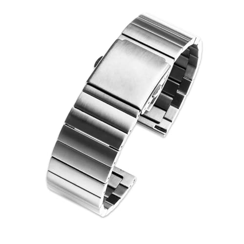 POYNMRE Kompatibel mit Casio PROTREK PRW-6900Y PRW-6800 PRW-3400 PRW-6900 PRW-60 PRW-60YT Armband Leder Vintage Strap Stahl Uhr Kette 23mm(G59 silver) von POYNMRE