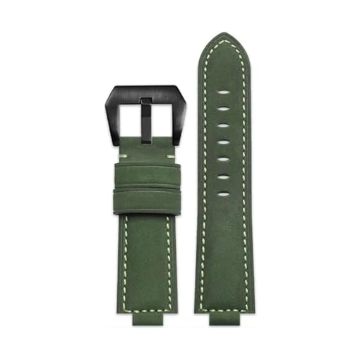 POYNMRE Kompatibel mit Casio Small Steel Cannon GM-110 GM110 GM6900 GM6900 Modifiziertes Retro-Uhrenarmband aus Rindsleder for Herren, Vintage-Armband, 16 mm(Army greeni-black) von POYNMRE