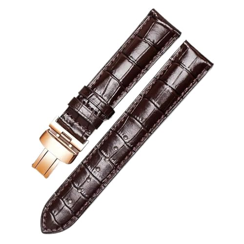 POYNMRE Lederband kompatibel mit Tissot Le Locle T41 T006 PRC200 Uhrenarmband Handgelenk Gürtel Uhr Armband 1853 Herren(Brownroseclasp,18mm) von POYNMRE