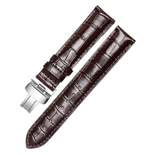 POYNMRE Lederband kompatibel mit Tissot Le Locle T41 T006 PRC200 Uhrenarmband Handgelenk Gürtel Uhr Armband 1853 Herren(Brownsilver clasp,21mm) von POYNMRE