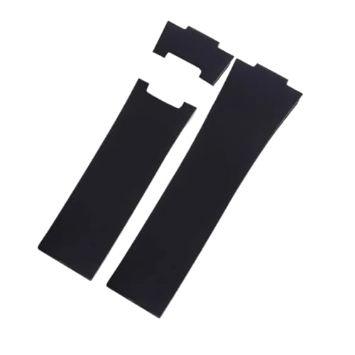 POYNMRE Silikon-Uhrenarmband, kompatibel mit Athens Observation Navigation 1183, Herren/Damen, wasserdicht, Ulysse Nardin, Gummi-Uhrenarmband, 25 mm(Black-No buckle) von POYNMRE