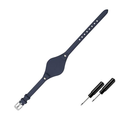 POYNMRE Uhrenarmbänder aus echtem Leder, kompatibel mit Fossil ES3077 ES2830 ES3262 ES3060, stilvolle Damen-Uhrenarmbänder, kleines Armband(Dar kblue,8mm gold clasp) von POYNMRE