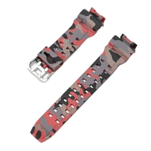 POYNMRE Wasserdichtes Uhrenarmband Aus Harz, Kompatibel Mit Casio G-SHOCK G9200 GW9200 GW9101 GW9102 GW9110 GW9125, Herren- Und Damen-Silikon-Uhrenarmband(RedCamo) von POYNMRE