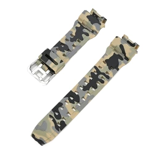 POYNMRE Wasserdichtes Uhrenarmband Aus Harz, Kompatibel Mit Casio G-SHOCK G9200 GW9200 GW9101 GW9102 GW9110 GW9125, Herren- Und Damen-Silikon-Uhrenarmband(YellowCamo) von POYNMRE
