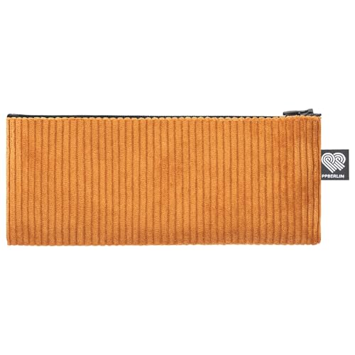 PP-Berlin Langes Cord-Etui – Handgefertigtes Mäppchen für Stifte, Brille & Zubehör – Made in Germany (Ocker) von PP-Berlin
