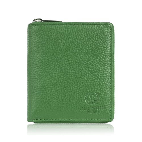 Damen Leder Geldbörse Reißverschluss Grün RFID Paolo Peruzzi T-139-GB, Grün, midi Damen Leder Geldbörse Reißverschluss Grün RFID Paolo Peruzzi T-139-GB, Grün, midi von PP PAOLO PERUZZI Collection