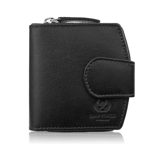 Damen Leder Geldbörse klein schwarz RFID Paolo Peruzii AL-24-BL, Schwarz, midi Damen Leder Geldbörse klein schwarz RFID Paolo Peruzii AL-24-BL, Schwarz, midi von PP PAOLO PERUZZI Collection