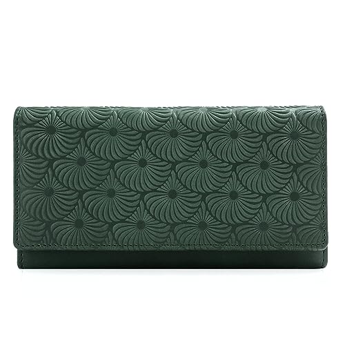 PP PAOLO PERUZZI Collection Damen Leder Geldbörse - Stilvolles Portemonnaie aus echtem Leder, Große Kapazität, RFID Schutz, Elegant und Praktisch, Geschenkbox Inklusive IN-57 Grün PP PAOLO PERUZZI Collection Damen Leder Geldbörse - Stilvolles Portemonnaie aus echtem Leder, Große Kapazität, RFID Schutz, Elegant und Praktisch, Geschenkbox Inklusive IN-57 Grün von PP PAOLO PERUZZI Collection