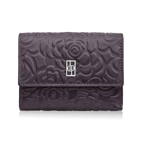Damen Geldbörse aus echtem Leder mit RFID-Schutz und Blumenprägung Paolo Peruzzi AL-15 von PP PAOLO PERUZZI collection