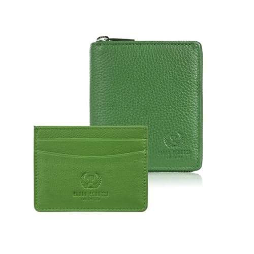 Geschenkset für Sie Damen Geldbörse grün T-139 und Leder Kartenetui T-151 ZUP-143-GR von PP PAOLO PERUZZI collection