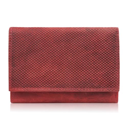 PP PAOLO PERUZZI collection Geldbörse Damen Leder vintage klein mit RFID-Schutz im original geometrischen Muster universal T-112 Rot PP PAOLO PERUZZI collection Geldbörse Damen Leder vintage klein mit RFID-Schutz im original geometrischen Muster universal T-112 Rot von PP PAOLO PERUZZI collection