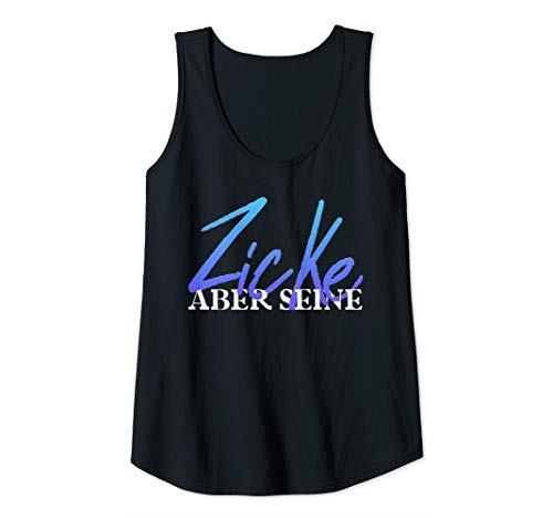 Damen Zicke Aber Seine Idiot Aber Ihrer Paar Spruch Pärchen Tank Top von PP Pärchen Geschenk Designs