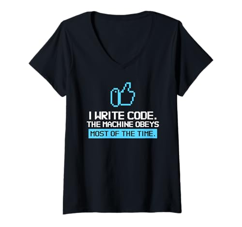 Damen Lustiger sarkastischer Spruch für Programmierer Entwickler Nerd T-Shirt mit V-Ausschnitt von PP Programmer Fun