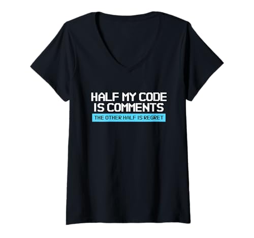 Damen Programmierwitz für geekige Programmierer und Computerliebhaber T-Shirt mit V-Ausschnitt von PP Programmer Fun