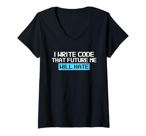 Damen Sarcastic Coding Humor für Programmierer und Entwickler T-Shirt mit V-Ausschnitt von PP Programmer Fun