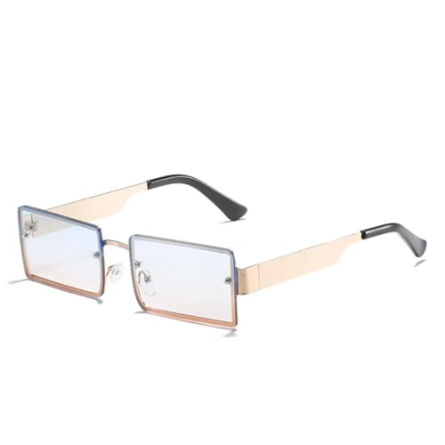 PPFVVTV Damen Sonnenbrille Mode Herren Metall Sonnenbrille Klassisch Vintage UV400 Outdoor (C9) von PPFVVTV