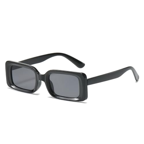 PPFVVTV Fashion Classic Kleine Rechteckige Sonnenbrille Für Frauen Retro Männer Fahren Sonnenbrille Männliche Sonnenbrillen Brillen Uv400 (KD98094-C1) von PPFVVTV