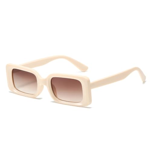 PPFVVTV Fashion Classic Kleine Rechteckige Sonnenbrille Für Frauen Retro Männer Fahren Sonnenbrille Männliche Sonnenbrillen Brillen Uv400 (KD98094-C6) von PPFVVTV