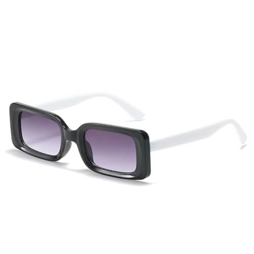 PPFVVTV Fashion Classic Kleine Rechteckige Sonnenbrille Für Frauen Retro Männer Fahren Sonnenbrille Männliche Sonnenbrillen Brillen Uv400 (KD98094-C7) von PPFVVTV