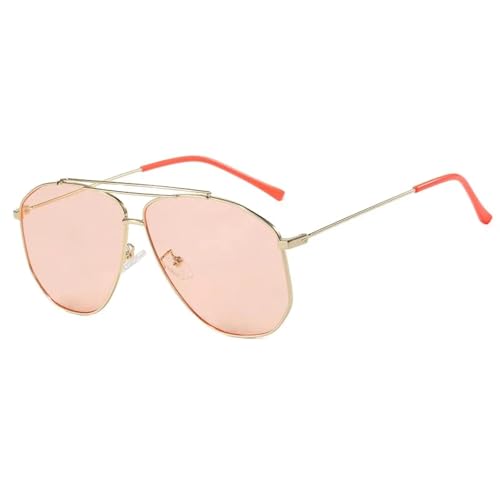 PPFVVTV Klassische Sonnenbrille Damen Herren Retro Shades Weiblich Luxus Ocean Clear Vintage UV400 (orange) von PPFVVTV