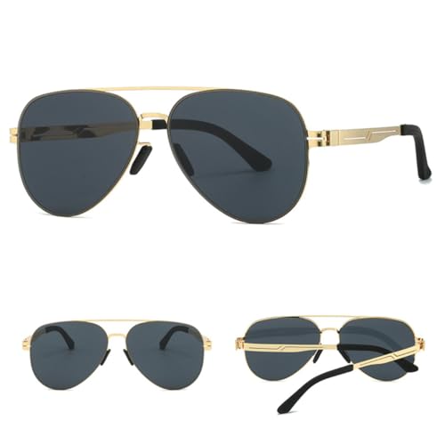 PPFVVTV Klassische Sonnenbrille mit großem Rahmen, modische Sonnenbrille mit Farbverlauf für Herren, UV400 (TTYJ218-1) von PPFVVTV