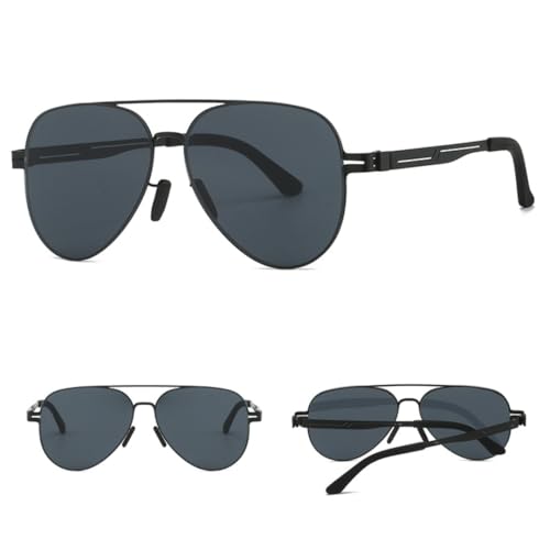 PPFVVTV Klassische Sonnenbrille mit großem Rahmen, modische Sonnenbrille mit Farbverlauf für Herren, UV400 (TTYJ218-2) von PPFVVTV