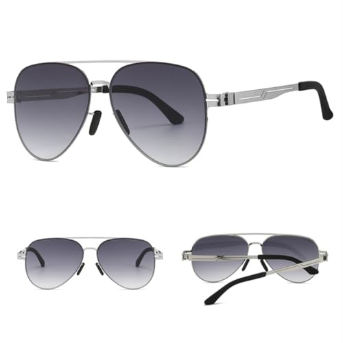 PPFVVTV Klassische Sonnenbrille mit großem Rahmen, modische Sonnenbrille mit Farbverlauf für Herren, UV400 (TTYJ218-3) von PPFVVTV