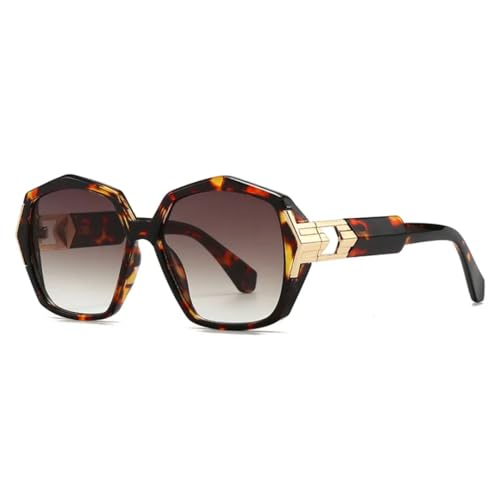 PPFVVTV Mode Herren Vintage Gradient Sonnenbrille Outdoor Dunkelschwarz Trendy Shades Uv400 Damen (TTYJ395-3) von PPFVVTV