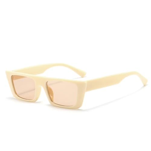 PPFVVTV Mode Kleine Rahmen Sonnenbrille Frauen Männer Retro Sonnenbrille Im Freien Reise Weibliche Schatten Brillen Uv400 (MN5305-C11) von PPFVVTV